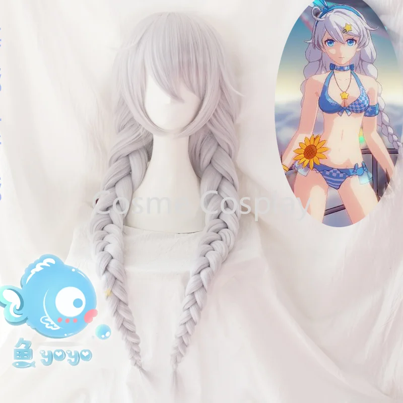 Парик для косплея Cos Game MmiHoYo 3-я киана каслана парик Хлеб твист косичка Каллен