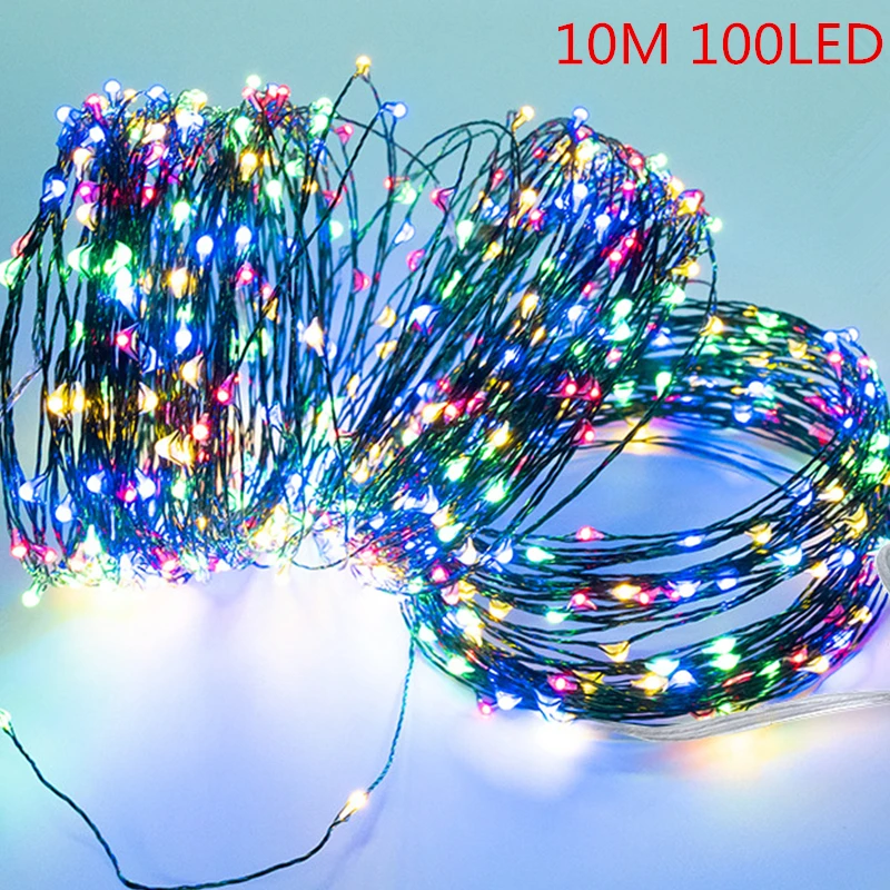 

Уличная Водонепроницаемая светодиодная гирлянда, праздничная Водонепроницаемая уличная Рождественская елка, украшение для свадьбы, вечер...