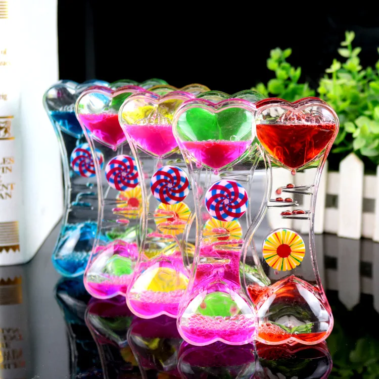 

Креативные песочные часы в форме капли масла, пластиковая воронка, подарок, украшения, динамическая утечка масла, декоративное украшение