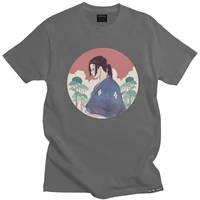 trendy samurai champloo t shirt for men short sleeved retro anime manga mugen tee tops round neck summer cotton t shirt clothes