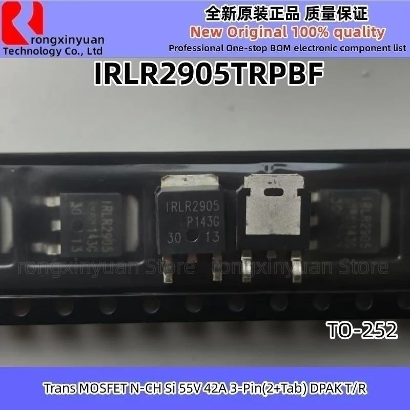 20 шт., IRLR2905TRPBF IRLR2905 IRLR2905PBF LR2905 TO-252 Trans MOSFET N-CH Si 55 в 42A 3-контактный (2 + Tab) DPAK T/R, новинка 100%, качество