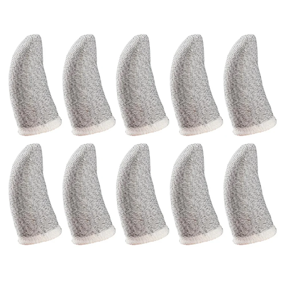 

10 Pcs Finger Sacks Breathable Convenient Wear-resistant Sensitive Flexible Practical Finger Cots for Game