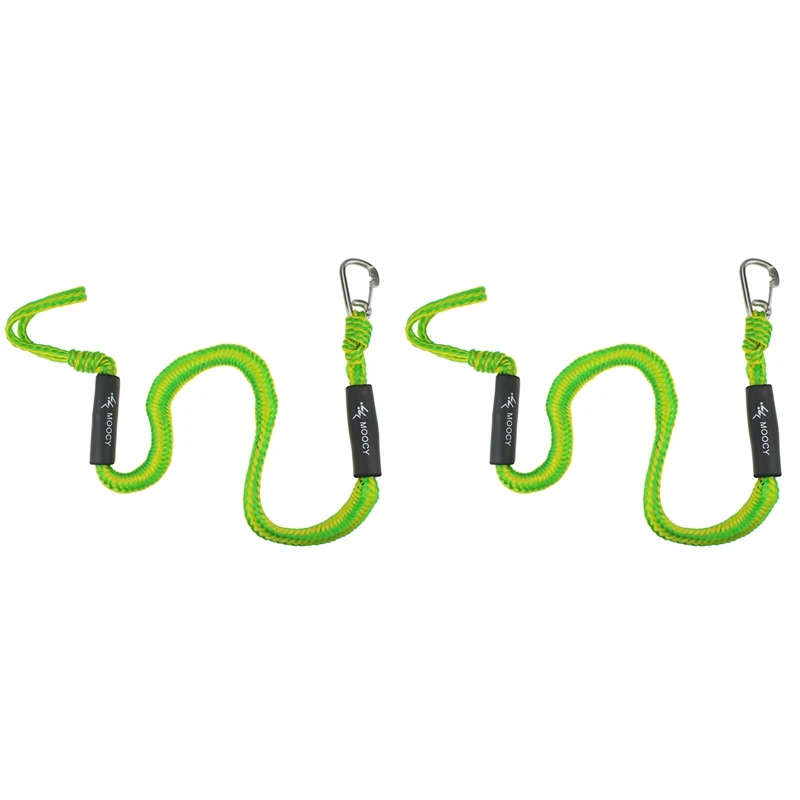 

2X Moocy Boat Bungee Dock Line With Hook Bungee Cords Docking Rope For Boats Pontoon Jet Ski Seadoo Waverunner Kayak