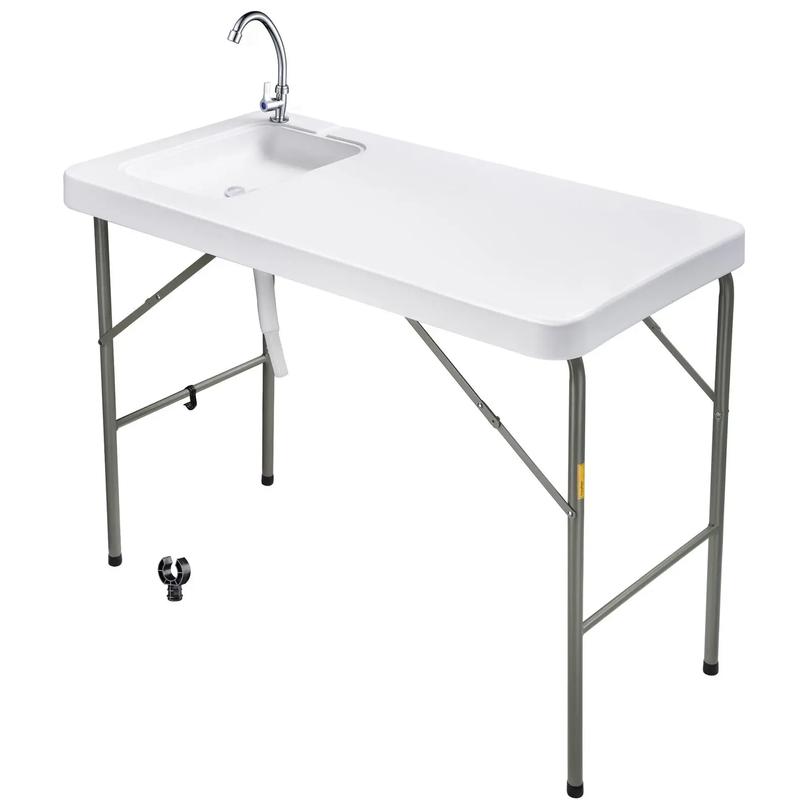 

Single Foldable Cleaning Fish Fillet Table with Detachable Faucet & Drain