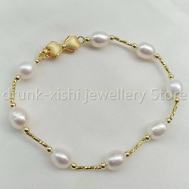 Великолепный Большой натуральный жемчужный браслет AAA + 10-11 мм 7 5-8 дюймов |