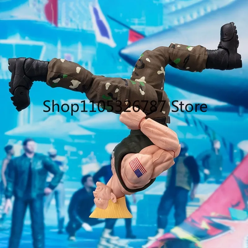 Фото Оригинальная коллекционная подвижная фигурка Bandai SHF Street Fighter 6 Guile №3