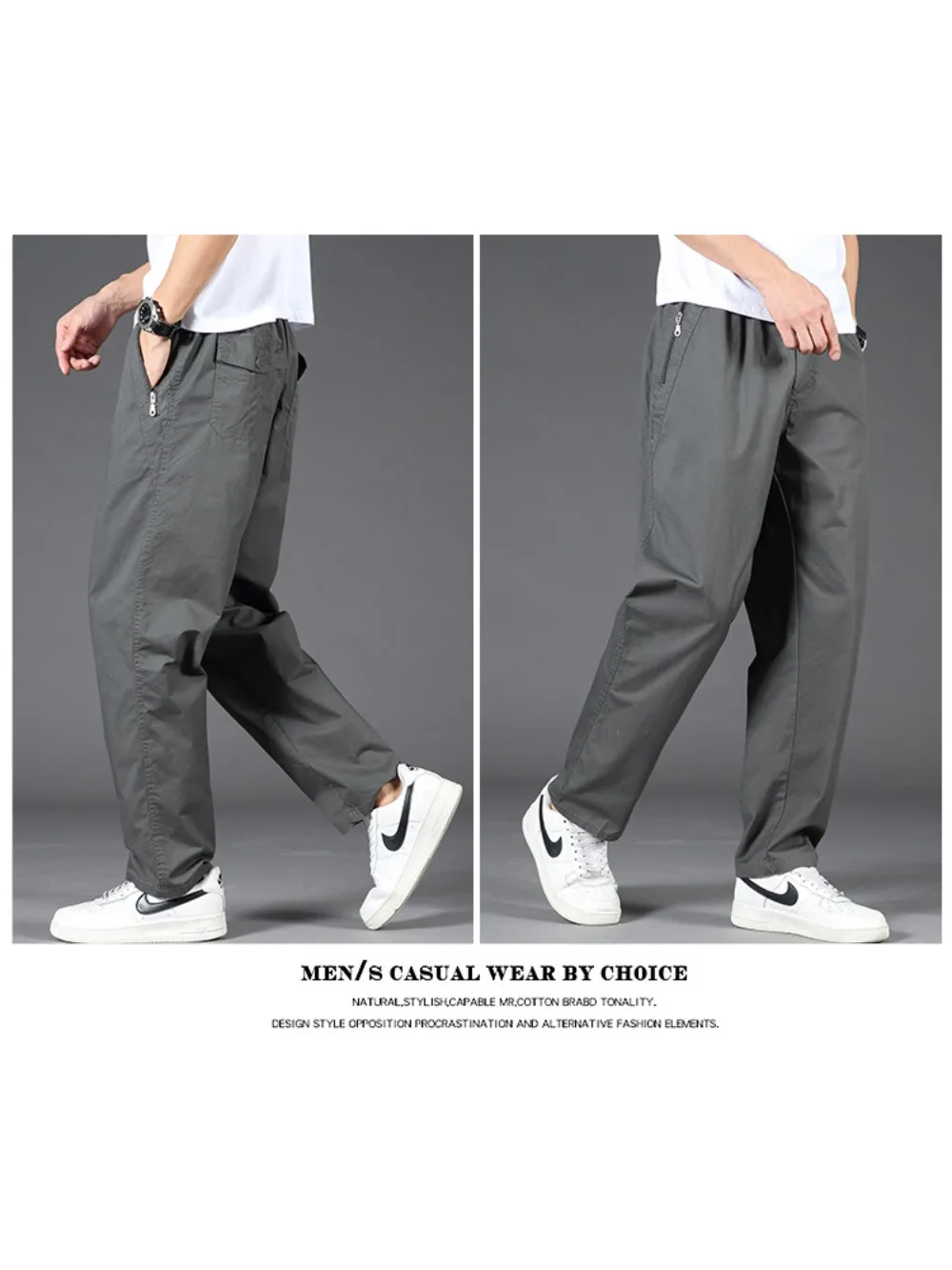 

Брюки мужские тонкие на молнии, повседневные свободные прямые штаны, флисовые Спортивные На молнии, с карманами, большие размеры, на весну и осень