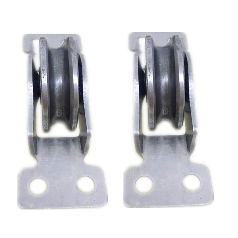 

2Pcs Stainless Steel 1.3 Inch Double Bearing Pulley Heavy Duty Sliding Door Wheel Mobile Sliding Door Pulley