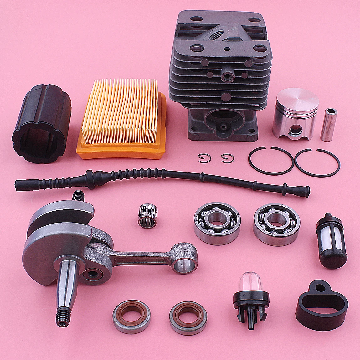 35mm Cylinder Piston Crankshaft Kit For Stihl FS120 FS200 FS250 Oil seal Bearing Trimmer Engine Replacement Parts