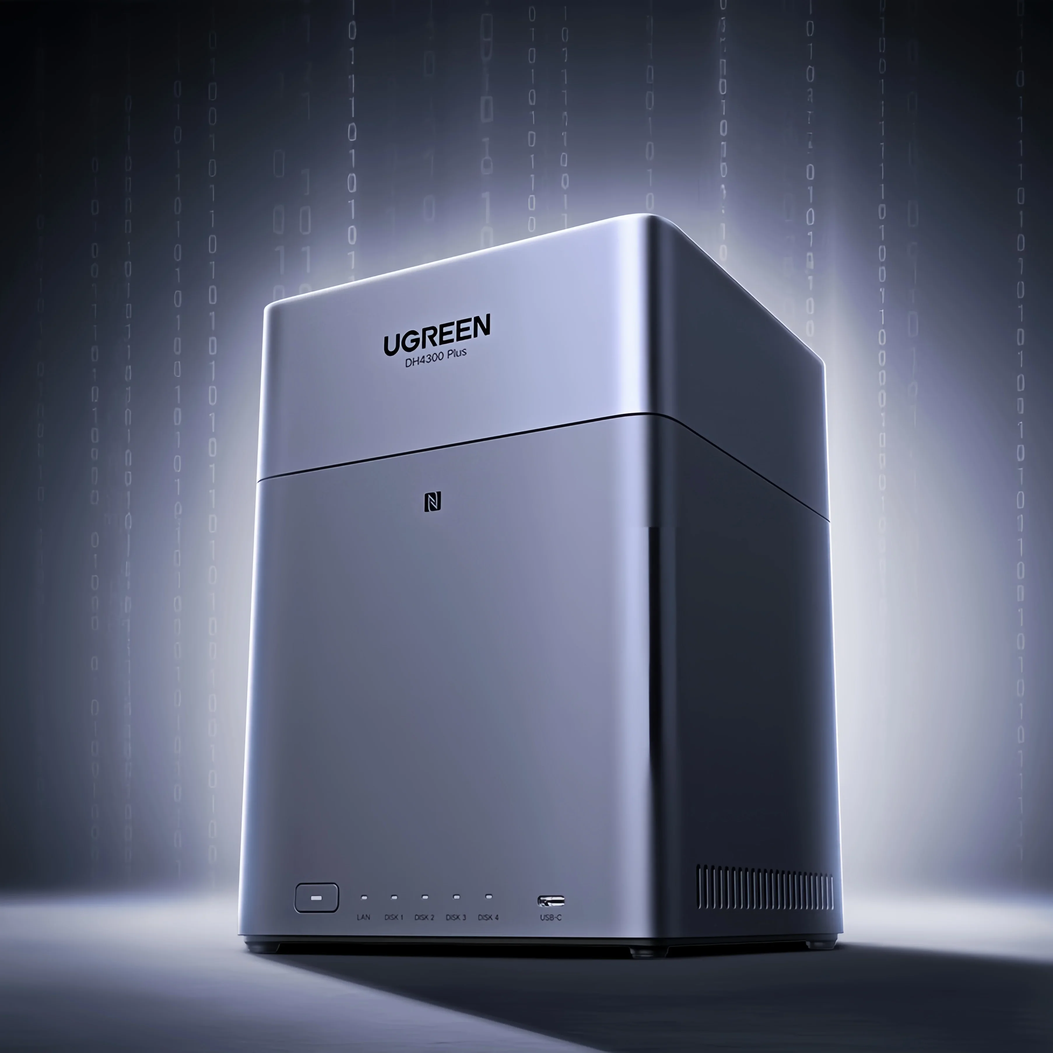 【Хит продаж】UGREEN DH4300 Plus Mini Home NAS AI Rockchip Octa Core A55-A76 8GB LPDDR4X 4 слота SATA HDD SSD NFC RJ45 2.5GbE Netw (art.: 3920d8a359c99) - 3920d8a359c99