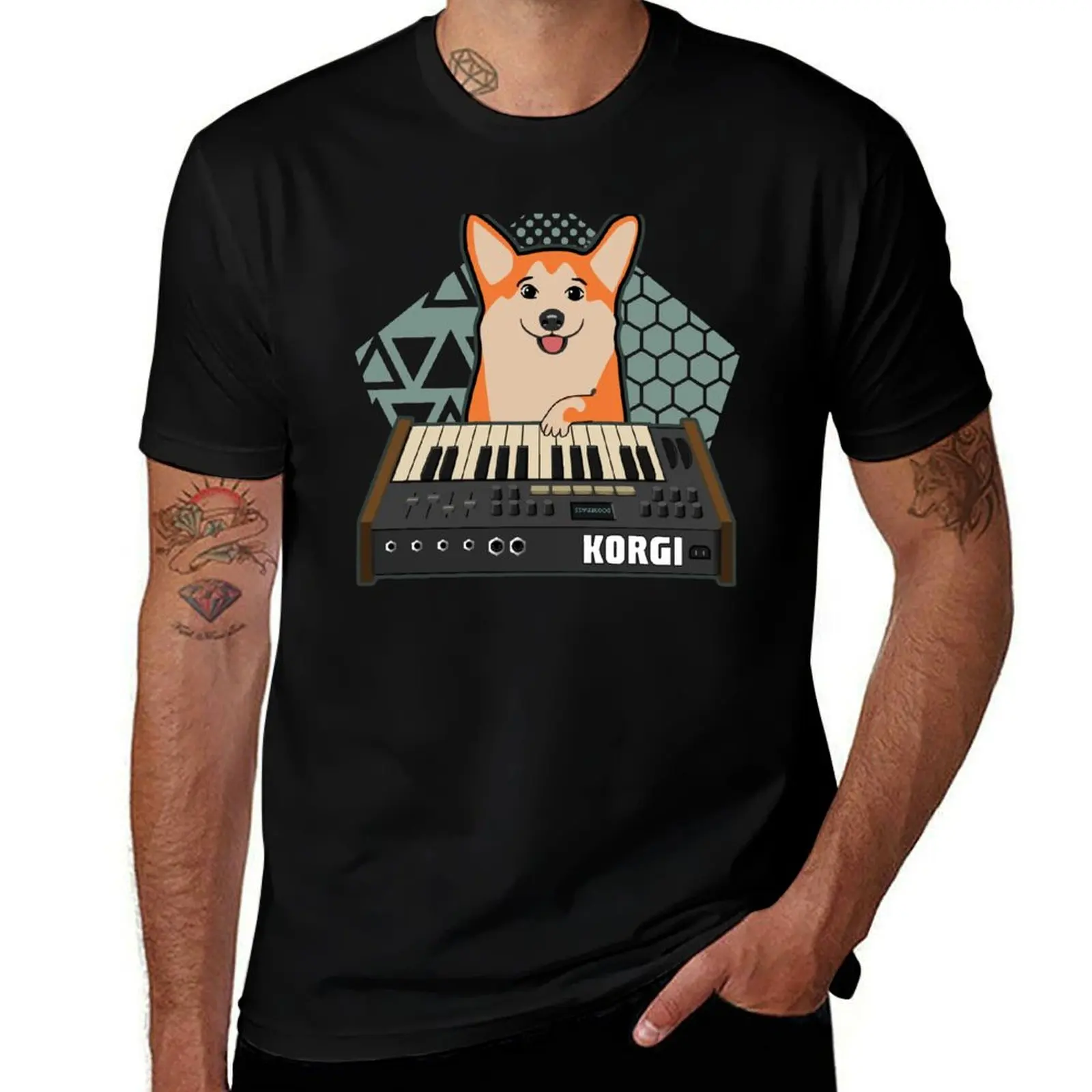 Фото Забавная футболка с принтом KORGI Corgi Dog Lover для любителей собак, повседневная футболка с современным принтом №1