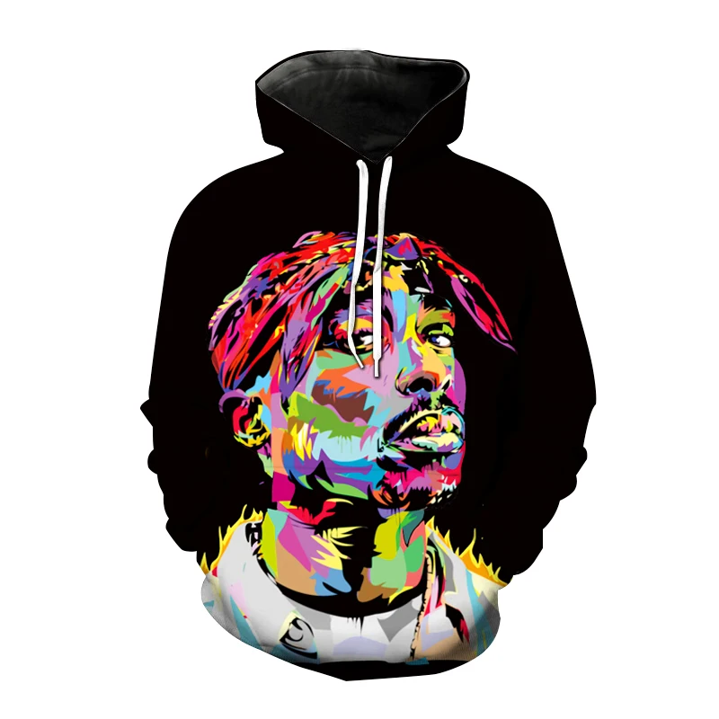 

Новинка 2023, модная мужская толстовка с 3D-принтом, Rap Godfather 2PAC, мужской спортивный пуловер в стиле хип-хоп, спортивная одежда, зимний свитер, Ра...