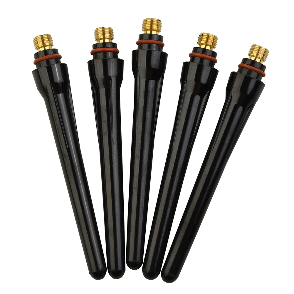 5pcs 57Y02 Long Back Cup Consumable Set For Tig Welding Torch WP-17 WP-18 WP-26 Welding Euqipment Accessories