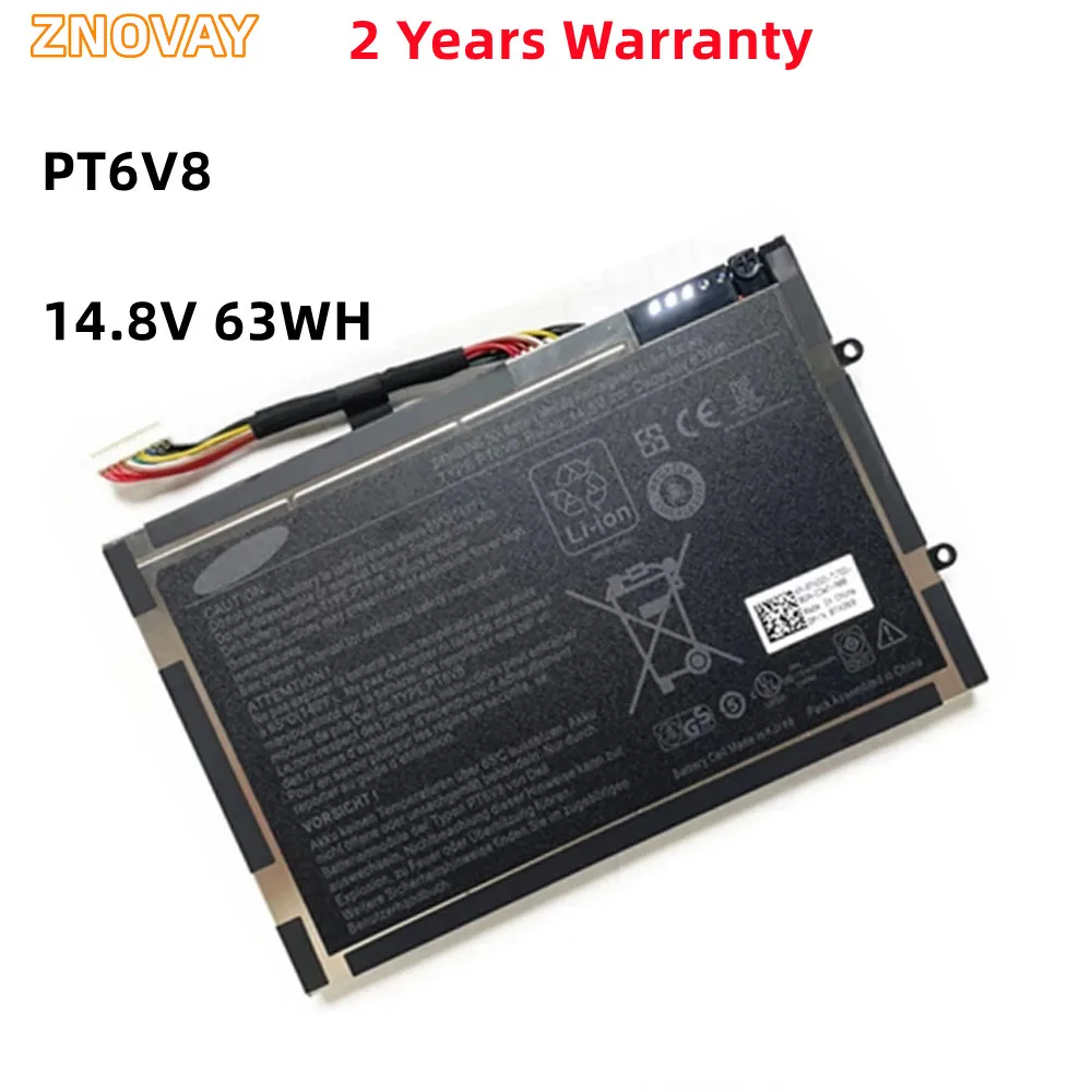 Аккумулятор для ноутбука ZNOVAY PT6V8 14,8 в 63 Вт/ч для DELL Alienware M11x M14x R1 R2 R3 P18G T7YJR 8P6X6 08P6X6