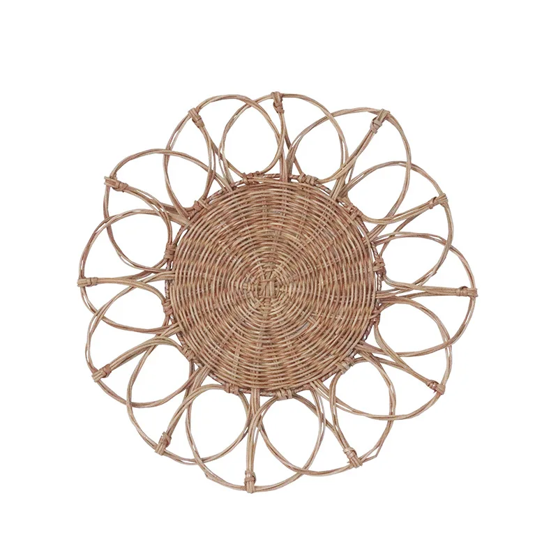 

Handmade straw rattan pendant Wall Decoration wall decoration hanging painting Nordic ins porch sunflower straw