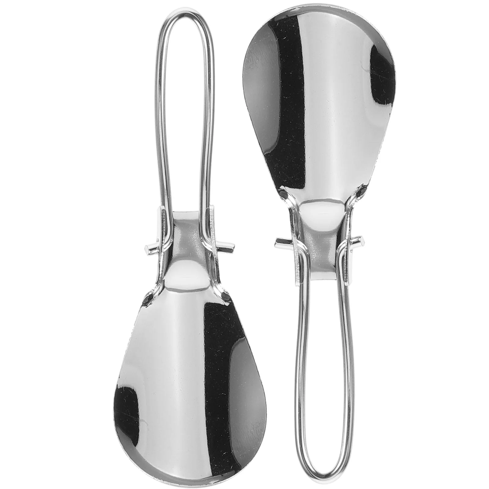 

2pcs Handle Shoehorn Stainless Steel Handle Shoe Horn Handle Shoehorn For Senior Adult