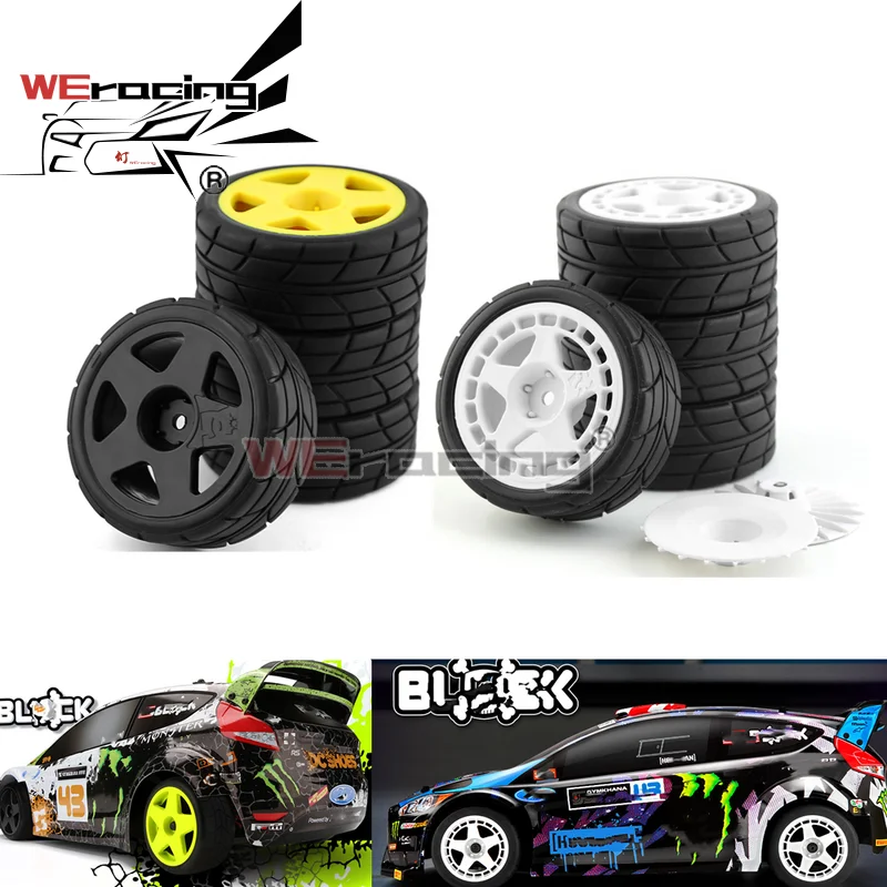 1/10 RC ралли гоночный пластиковый обод колеса 26 мм резиновая шина для TAMIYA TT02 XV01 HSP HPI