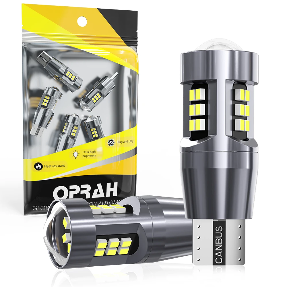 Oprah 2 шт., Автомобильная фонарь заднего хода, модель T15 W16W WY16W Canbus 2016SMD без ошибок для заднего хода автомобиля, лампа заднего хода 12 В, белый, 6000K