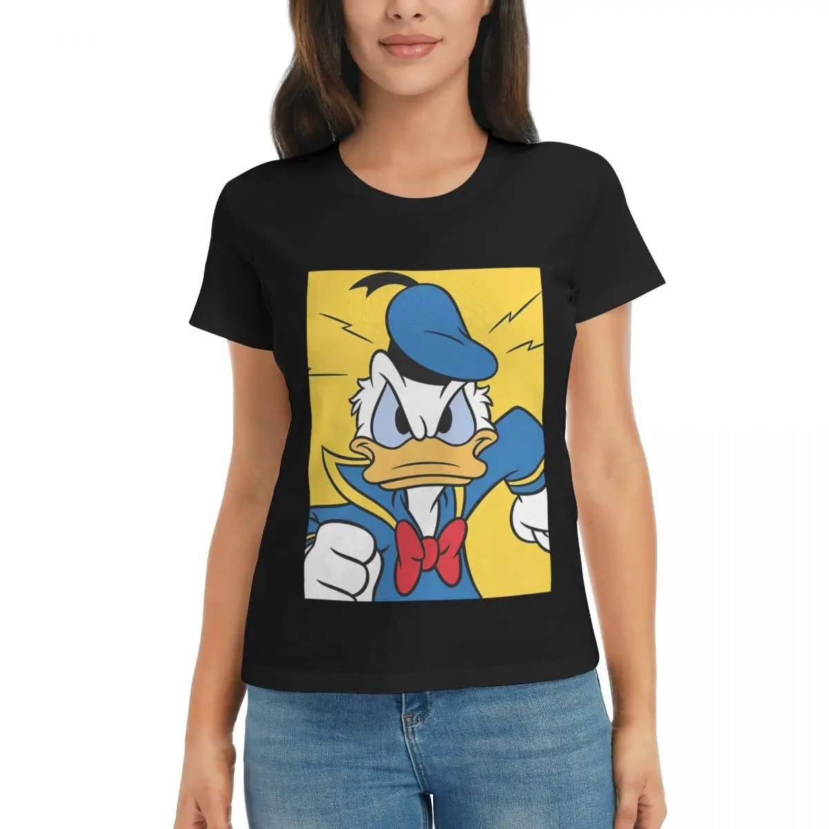 Модные топы Женская Базовая футболка с коротким рукавом женская одежда Disney