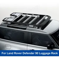 For Land Rover Defender Aluminum Alloy Top Roof Rack Rail Luggage Boxes Folding Ladder Equipment Box