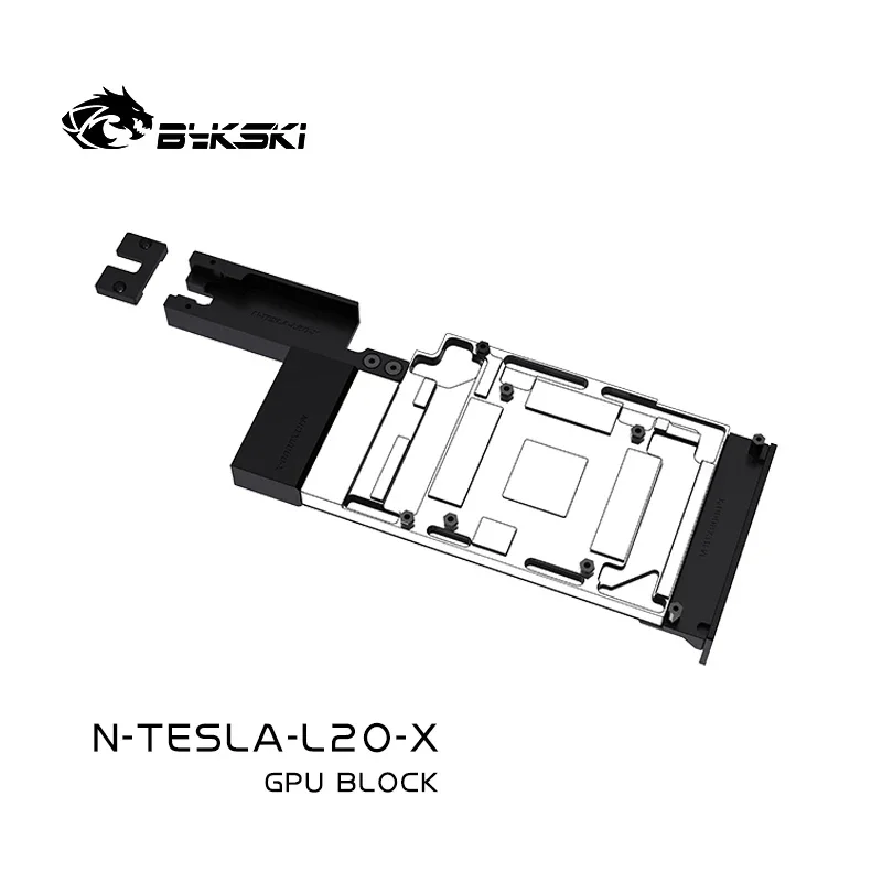 Фото Блок графического процессора Bykski N-TESLA-L20-X для видеокарты NVIDIA TESLA L20, водяное охлаждение/хромированный процесс из красной меди №2