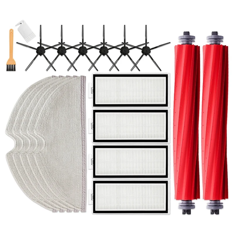 

Robot Accessories Vacuum Cleaner Kit Main Side Brush Hepa Filter Mop Rags For Roborock Q7 Max, Q7 Max+,T8