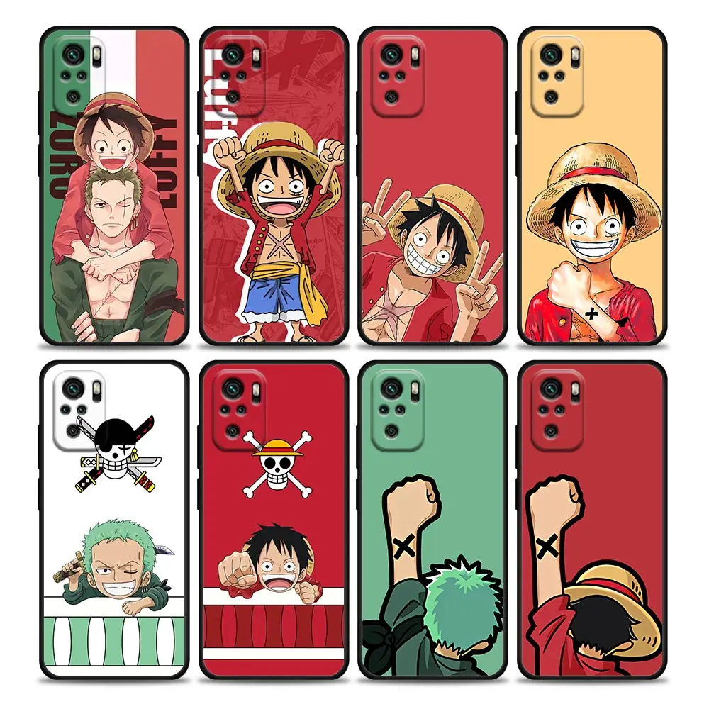 

ONE PIECE Phone Case for Xiaomi Redmi 10 9 9A 9C 9i K20 Pro K40 Plus Pro Note 10 Pro 11 Pro Soft Silicone Cover Luffy Zoro Anime