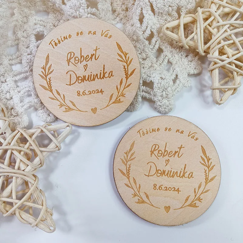 Персонализированные Свадебные лазерные магниты для сохранения даты имя и дата