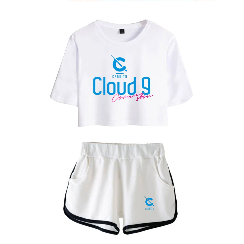 

Популярные забавные крутые сексуальные шорты с коротким рукавом и принтом в стиле Харадзюку и красивые футболки с принтом роса и пупка, кра...