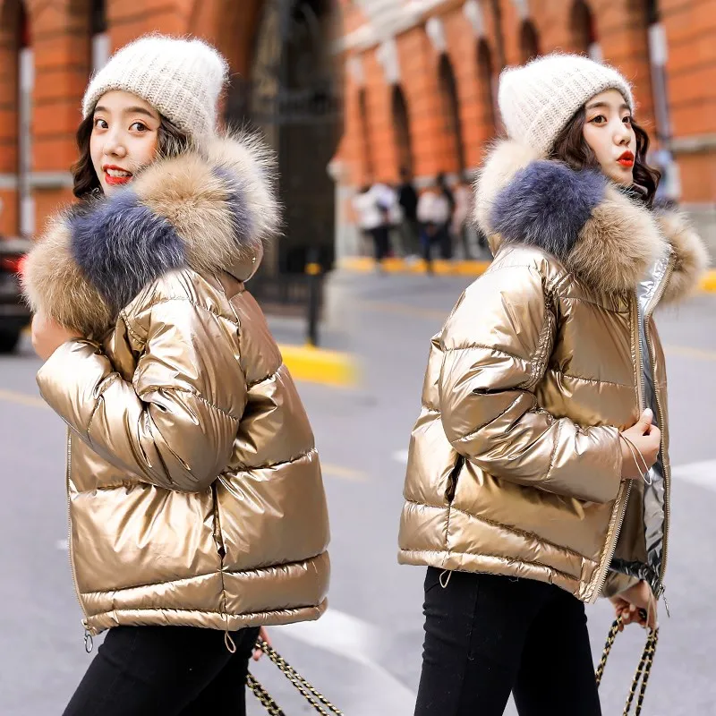 2021 Winter Thick Women Jacket Faux Fur Hooded Cotton Padded Coat Female Waterproof Warm Parkas Womens Parka Manteau Femme Hiver