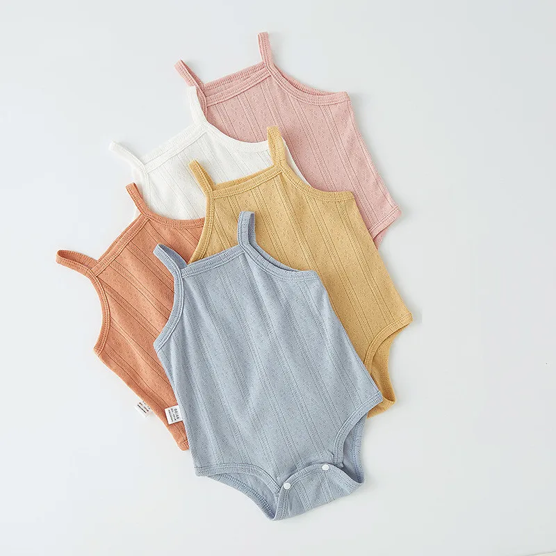 

100% Cotton Newborn Baby Summer Rompers thin Infant Bodysuit Sleeveless Baby Jumpsuit Cartoon Ropa Bebe Baby Boy Girl Clothes