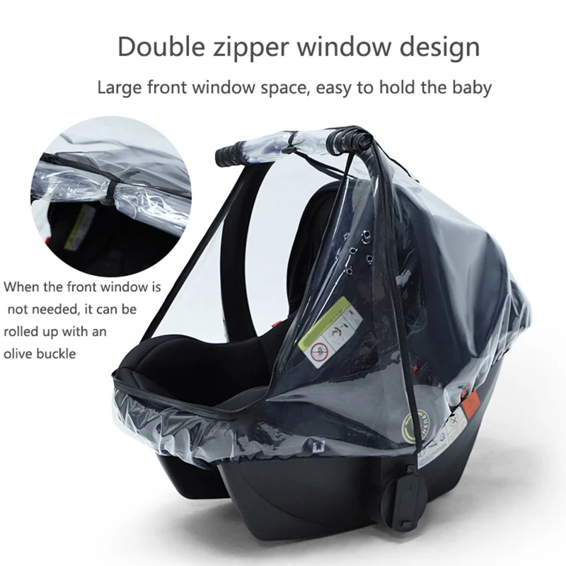 

Baby Car for SEAT Rain Cover Food Grade EVA Stroller Weather Shield Waterproof Windproof Breathable Clear Raincoat
