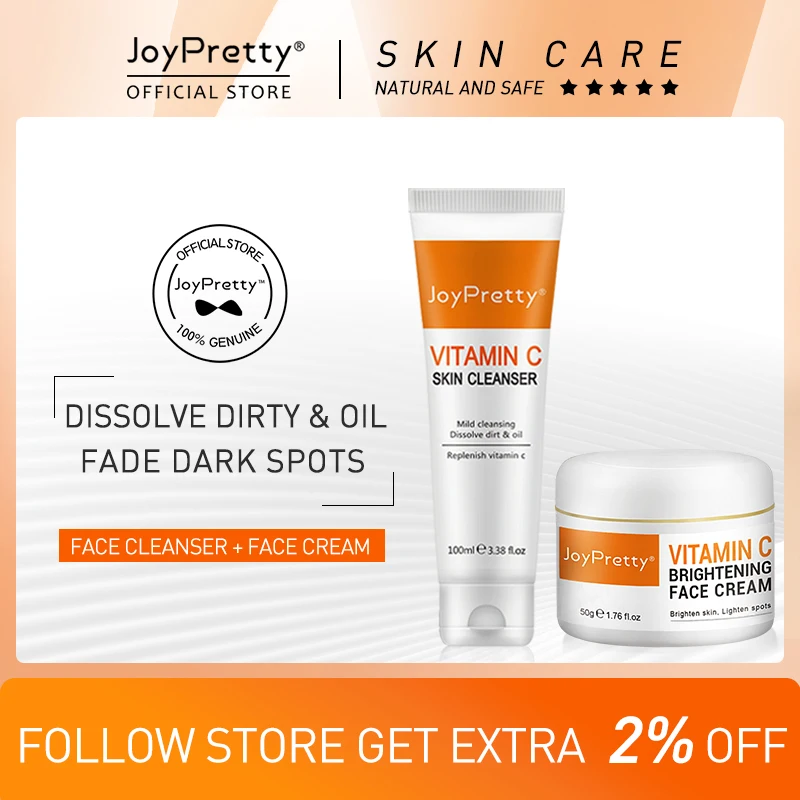 

Отбеливающий крем для лица JoyPretty с витамином C, очищающее средство для темных пятен, уход за кожей лица, Очищающий увлажняющий крем, косметик...