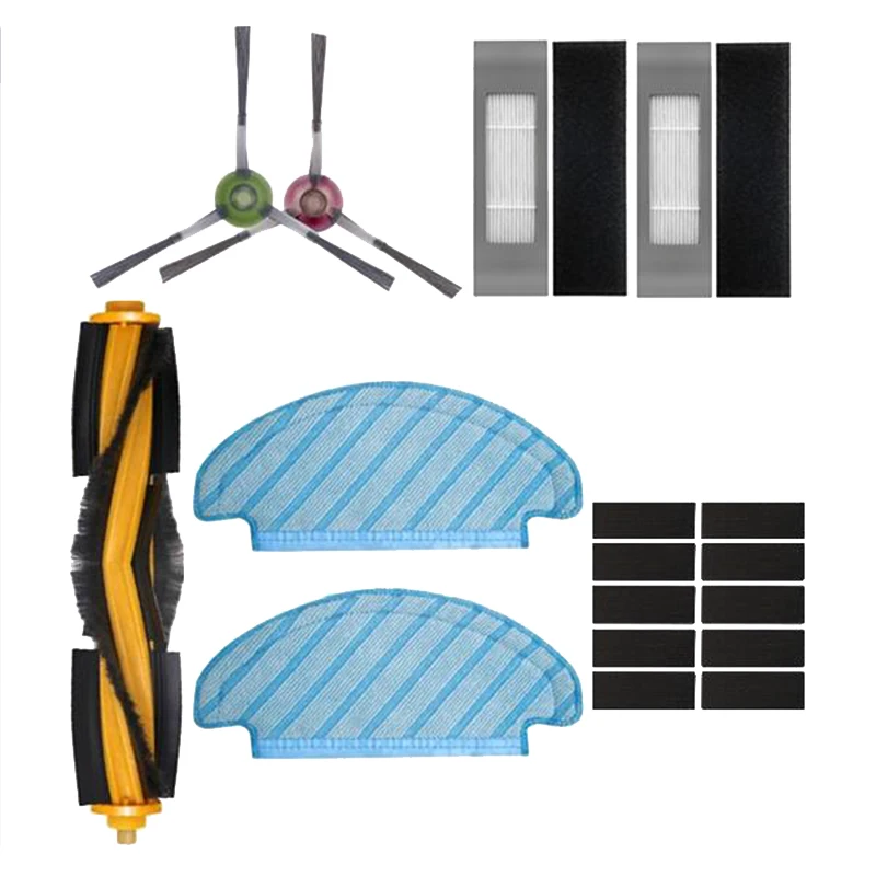 

Roller Brush Side Brush Filter Cleaning Cloth for Ecovacs Deebot T8 Vacuum Cleaner Replaceable Parts Set
