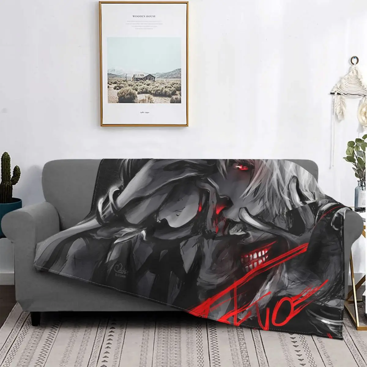 Токийский Гуль канеки Кен одеяло с флисовой подкладкой зимняя манга 3D