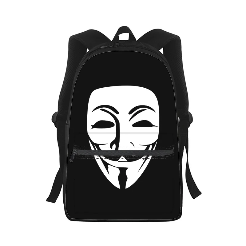 V for Vendetta Men Women Backpack 3D Print Fashion Student School Bag Laptop Backpack Kids Travel Shoulder Bag
