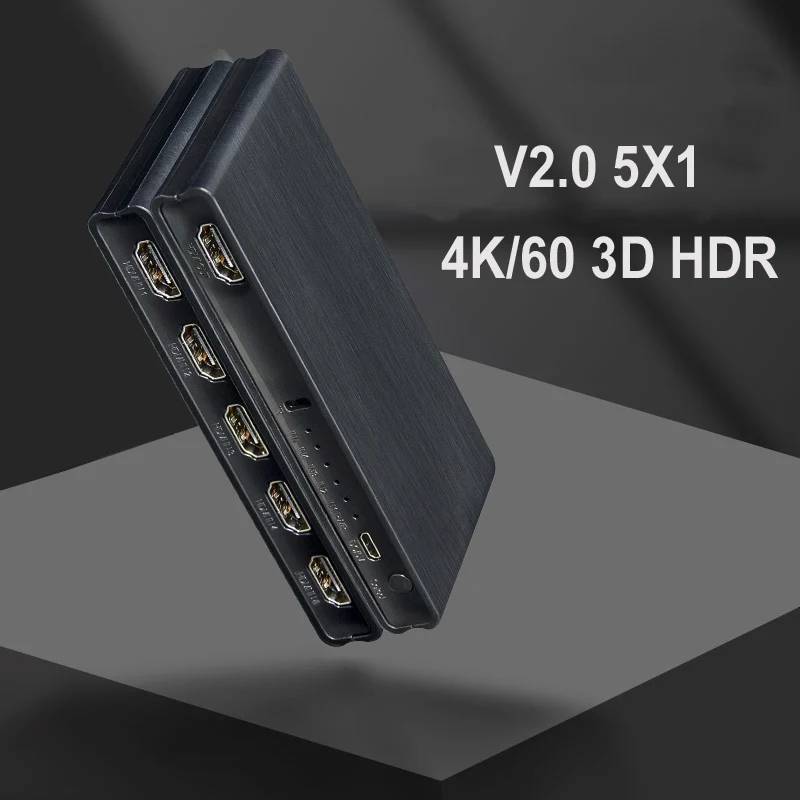

4K 60 Гц 5x1 HDMI переключатель 2,0 переключатель видео конвертер 5 в 1 1080p 3D HDR для PS3 PS4 PS5 XBOX DVD ПК к телевизору проектор монитора