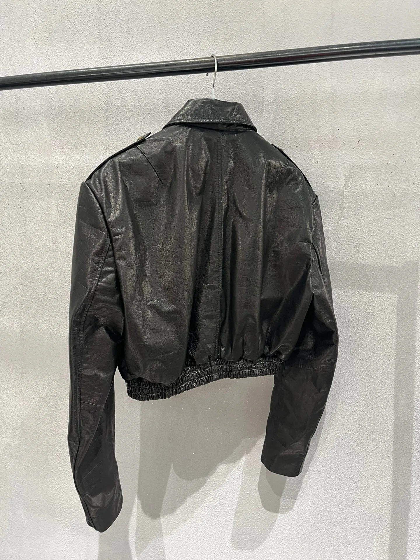 2023 Spring Hot Chic Women's High Quality Brand New Designer High-rise Cow Leather Jackets C795