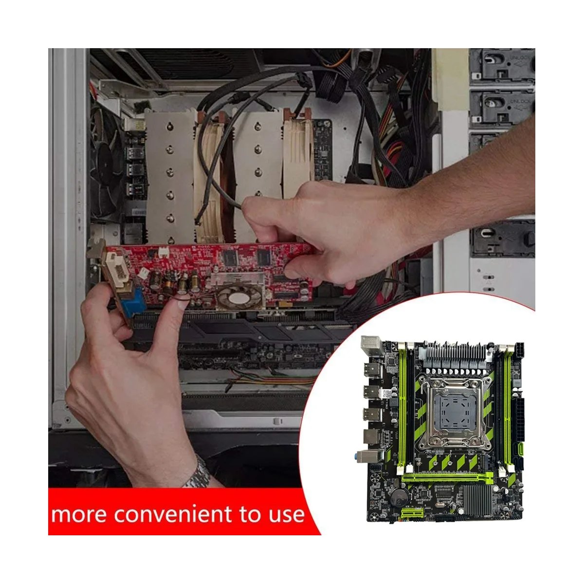 

Материнская плата X79G LGA2011 + процессор E5 2670 V2 + ОЗУ DDR3 4X4G + термопаста + кабель SATA поддержка M.2 NVME PCIE X16 USB2.0 SATA3.0