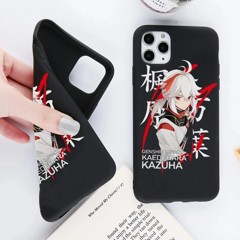 Ударопрочный чехол Genshin для Iphone 11, 12, 13 Pro, XS, XR MAX, 8, 7 Plus, SE, кедехара, казуха, хутао, Чжунли, Сяо, гунцзы, мягкий чехол (art.: 3920bd26f0050) - 3920bd26f0050