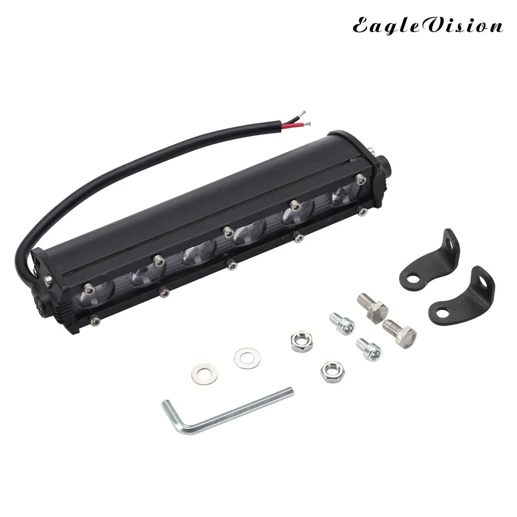 

60W Small Single-row LED Work Lights Off-road Vehicle Headlights Convex Lens Work Lights Front Bumper Lights In The Grid