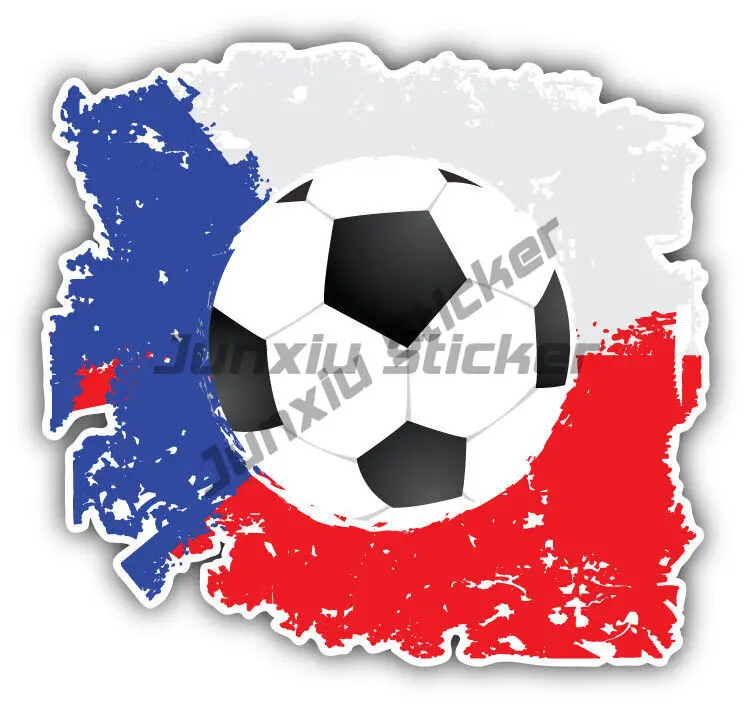 

Grunge Czech Republic Flag sport Ball Car Bumper Sticker Reflective Stickers Bicycle Decal Exterior Accessories