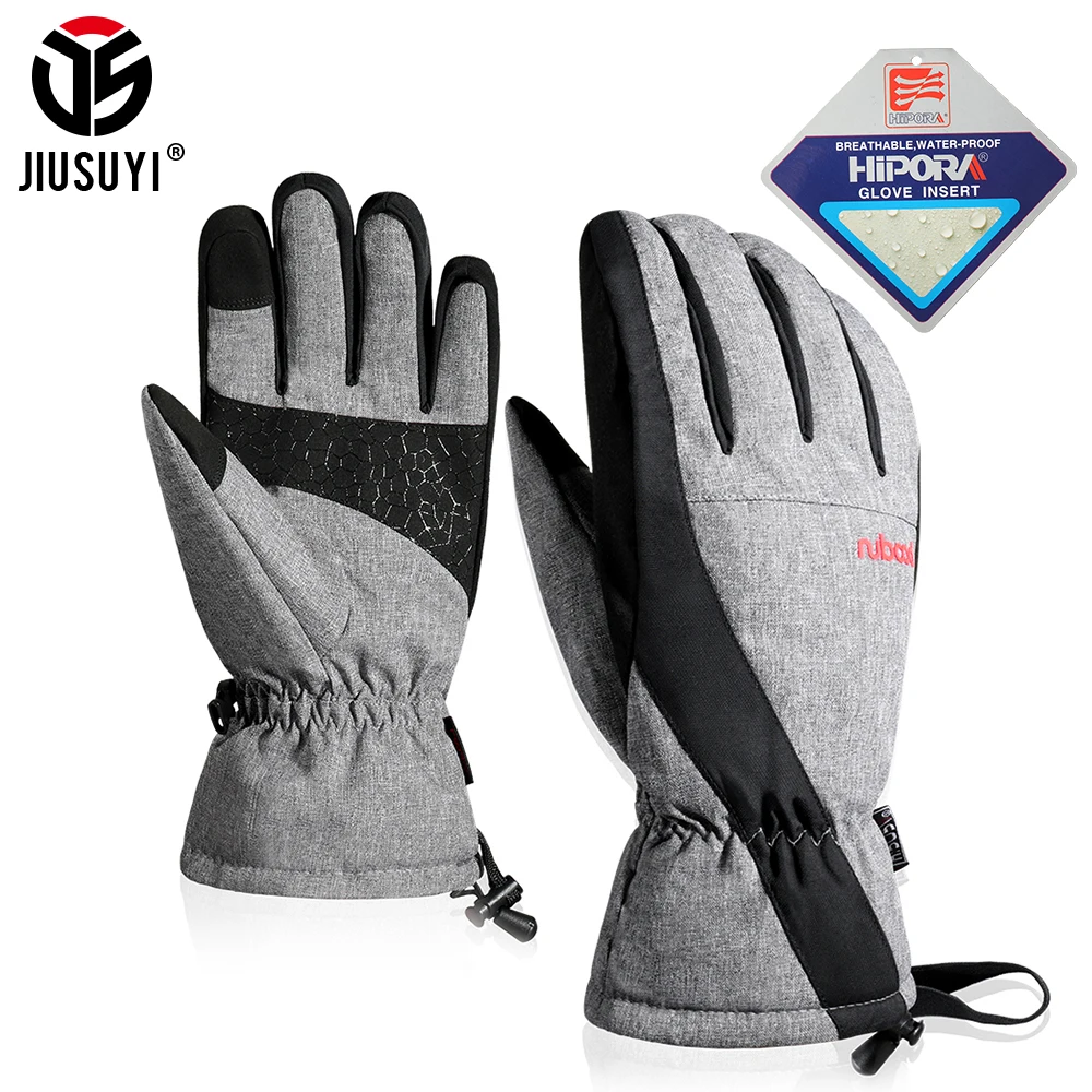 Winter Skiing Snow Gloves Outdoor Riding Accessory Warm Non Slip Waterproof Windproof Touch Screen Snowboard Mitten Cold Weather