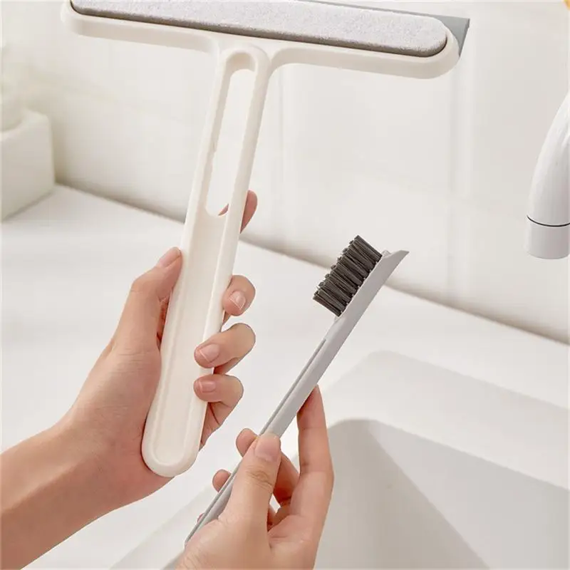 

Four-in-one Shower Squeegee Cleaner Simple Design Widened Glass Wiper Multifunctional Sponge Screen Cleaning Brush Portable
