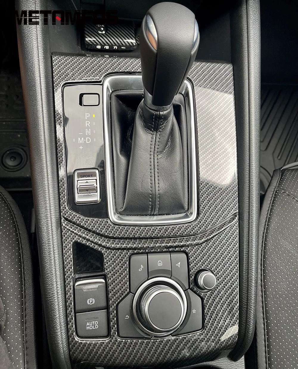 Фото Для Mazda CX-5 CX5 KF 2017-2020 2021 углеродное волокно крышка коробки переключения передач Литье отделка Декоративная рамка интерьер автомобильные акс... №2