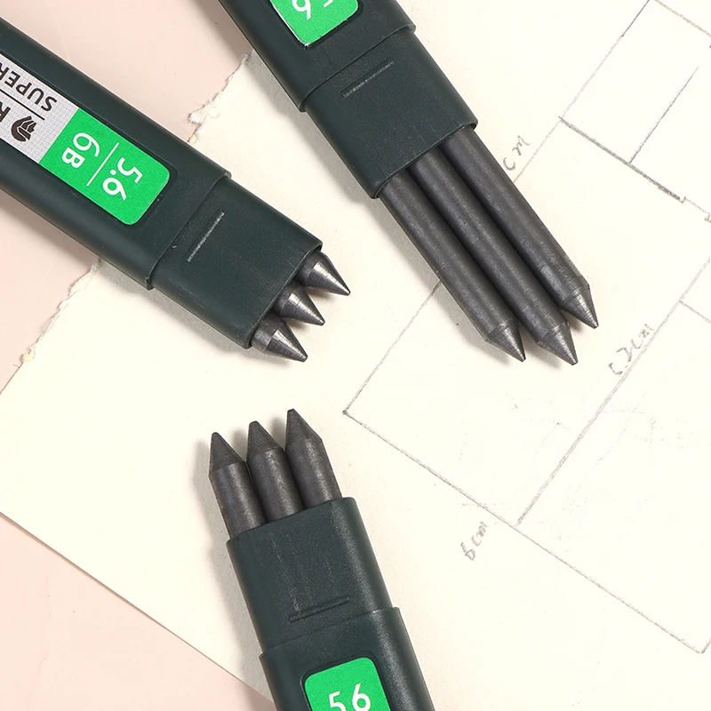 

Механические автоматические карандаши 5,6 мм и карандаш из древесного графита 4B 6B 8B инструменты для письма в школе и офисе