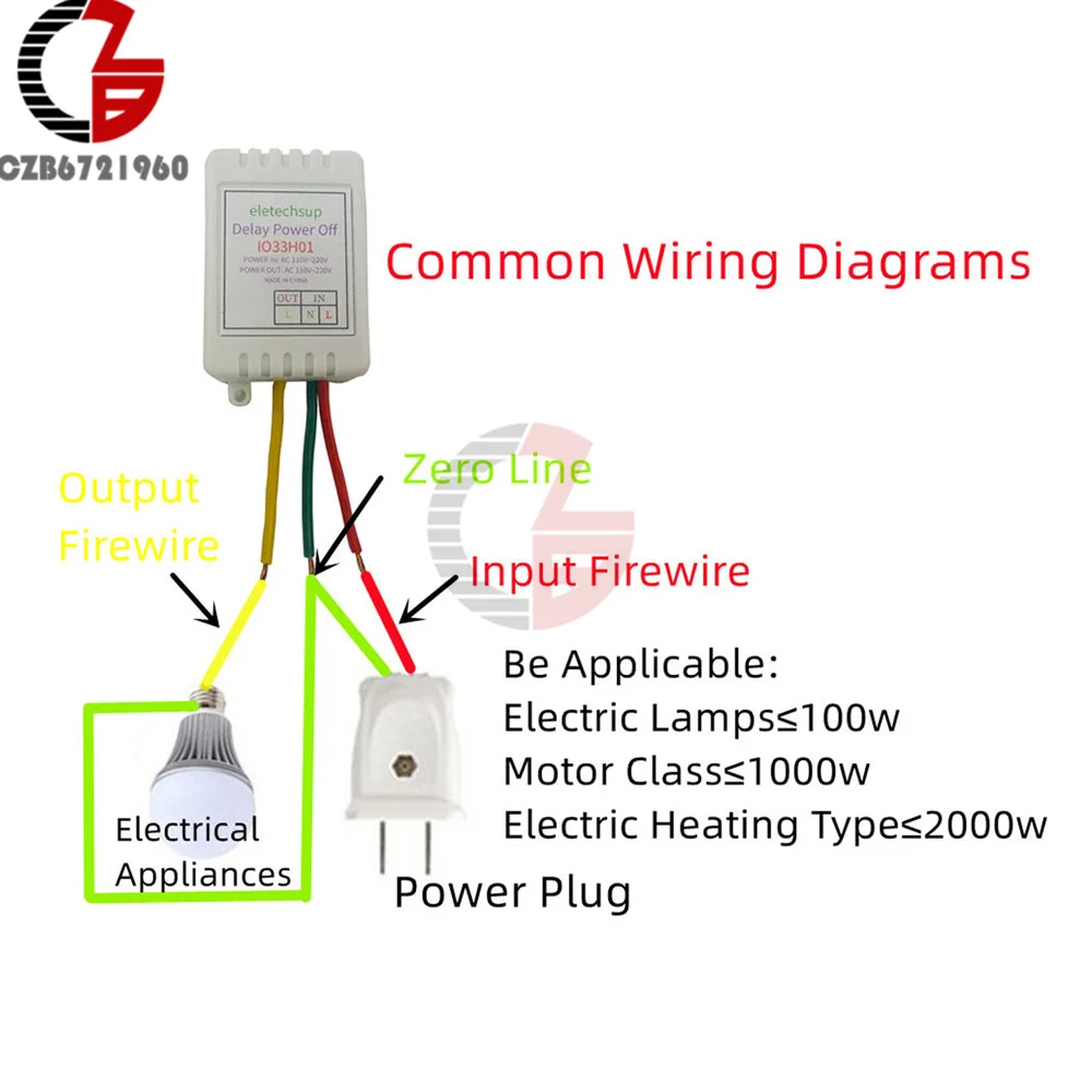 

Timer Delay Relay AC 110V 220V 1-480Min Timer Adjustable Disconnect Delay Controller 7A Power ON Delay OFF Relay Switch Module