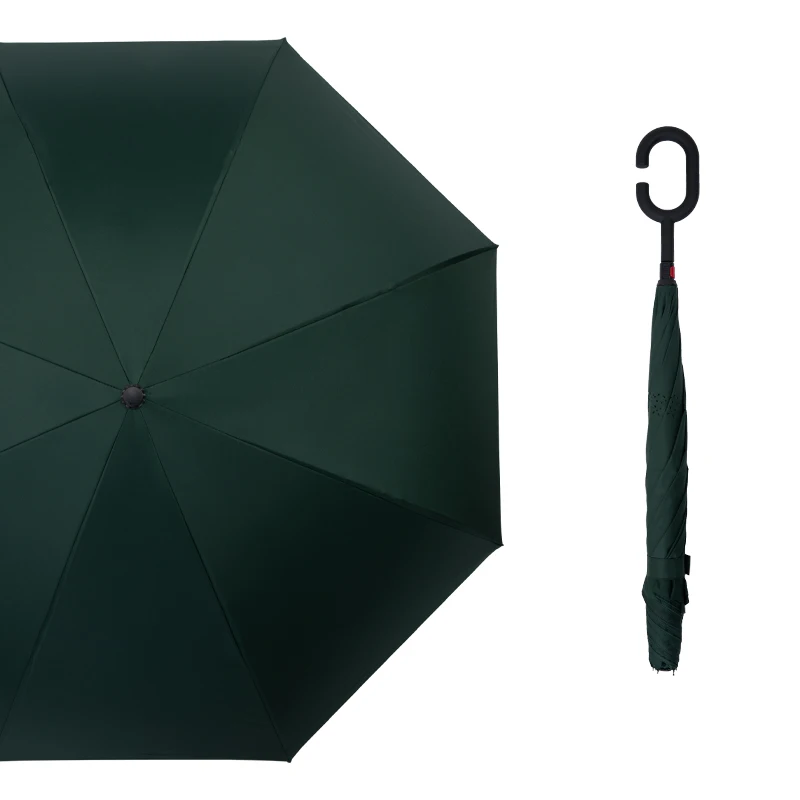 

Windproof Rain Travel Umbrella Reverse Creative Long Handle Umbrella Rain Women Ladies Parapluie Femme Sun Children EA60YS