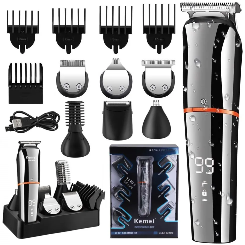 

Триммер для волос мужской Универсальный с цифровым дисплеем, электрический триммер для бровей и бороды, набор для ухода за волосами, оригинал