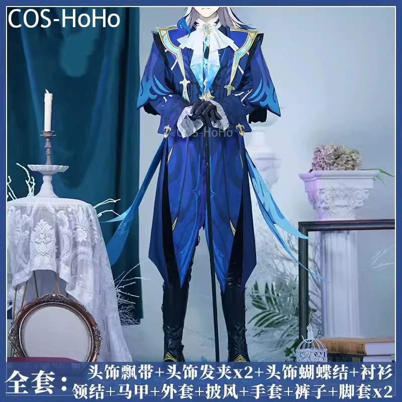 

Косплей костюм COS-HoHo Genshin Impact Neuvillette, костюм судьи, великолепный Красивый Косплей, костюм на Хэллоуин